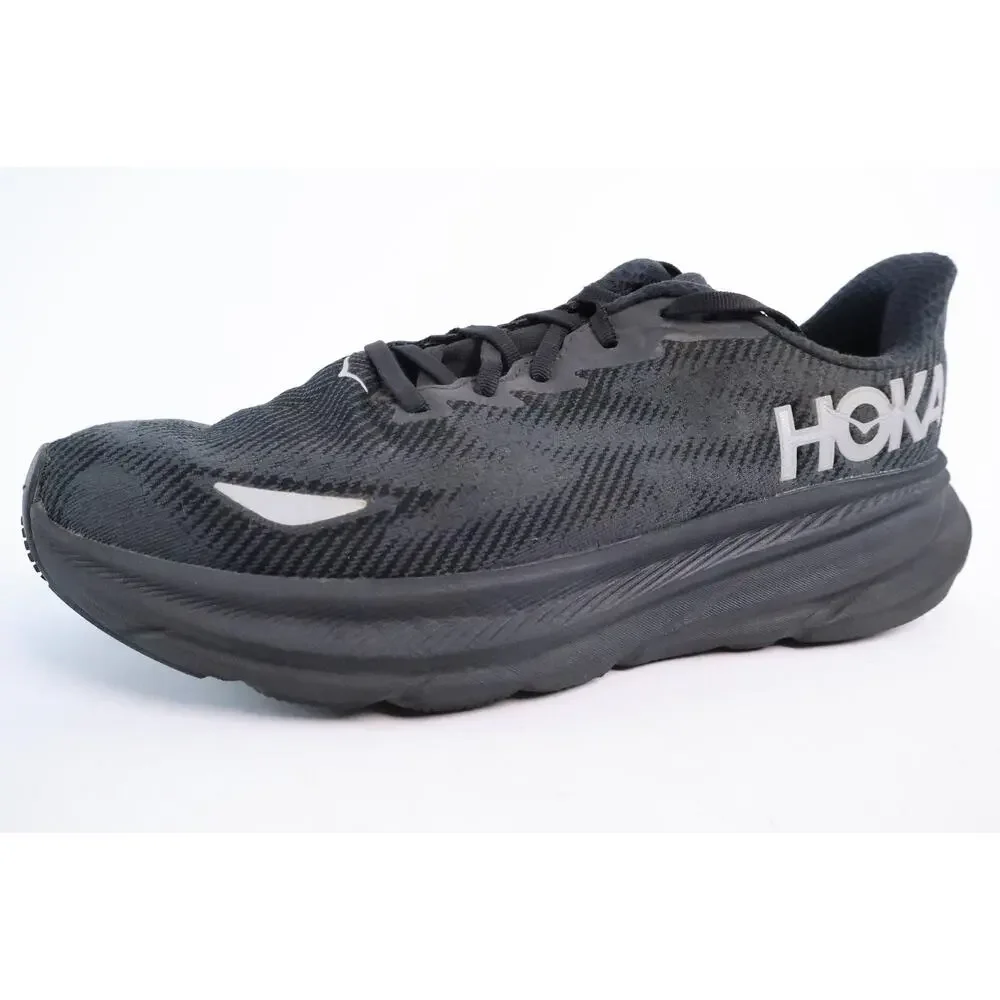 Hoka One One Clifton 9 GTX Black Gore-Tex Running Shoes Men’s Size 10.5 D #118